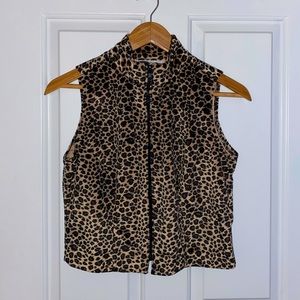 90s Leopard Print Vest